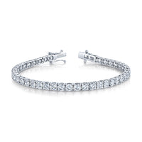 Signature Round Diamond Tennis Bracelet - MULTIPLE SIZES - White Gold