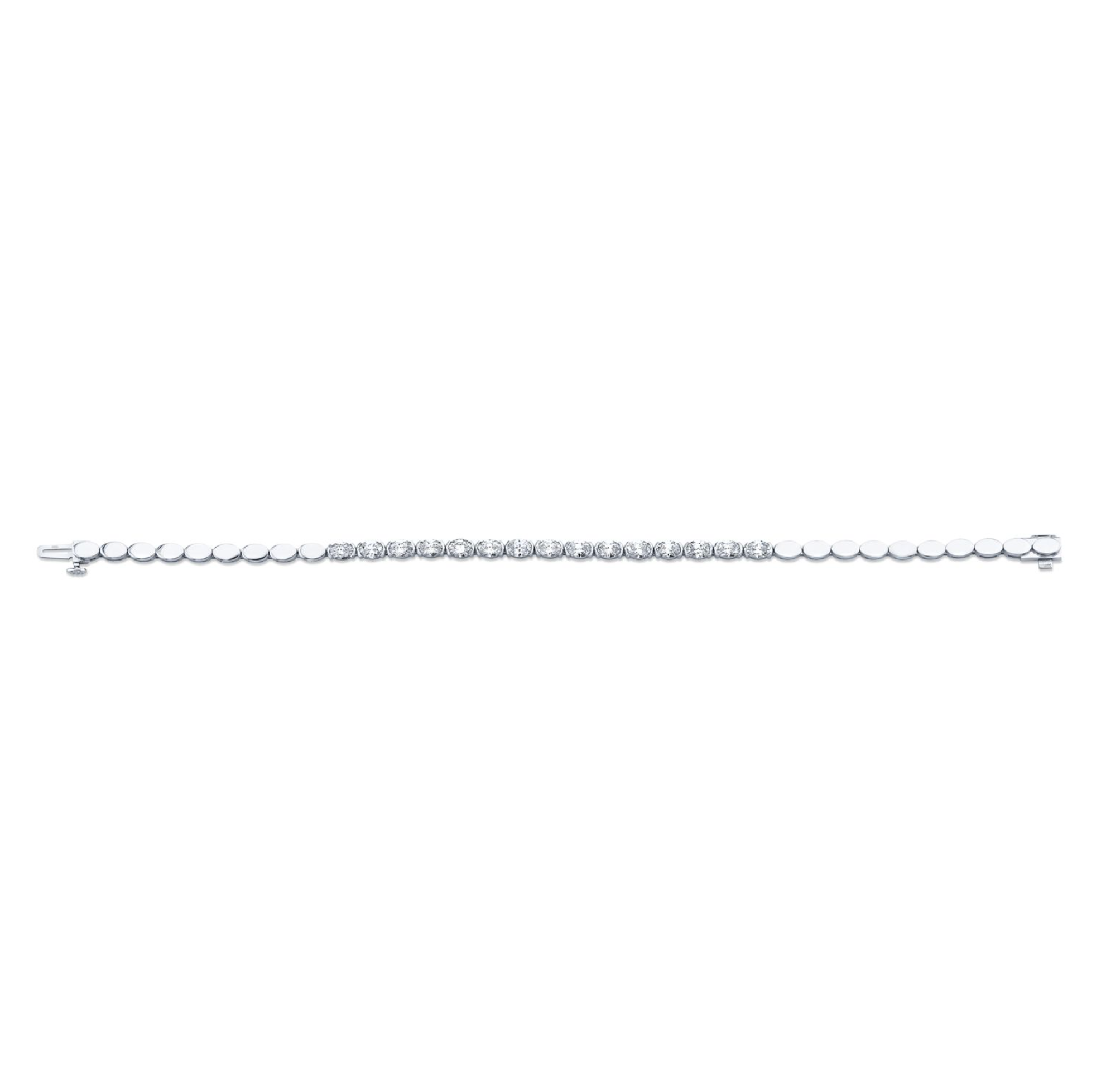 East West Oval Diamond Halfway Bracelet
