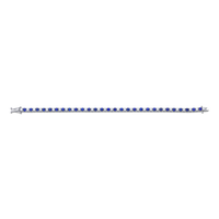 Alternating Diamond and Sapphire Straight Line Bracelet