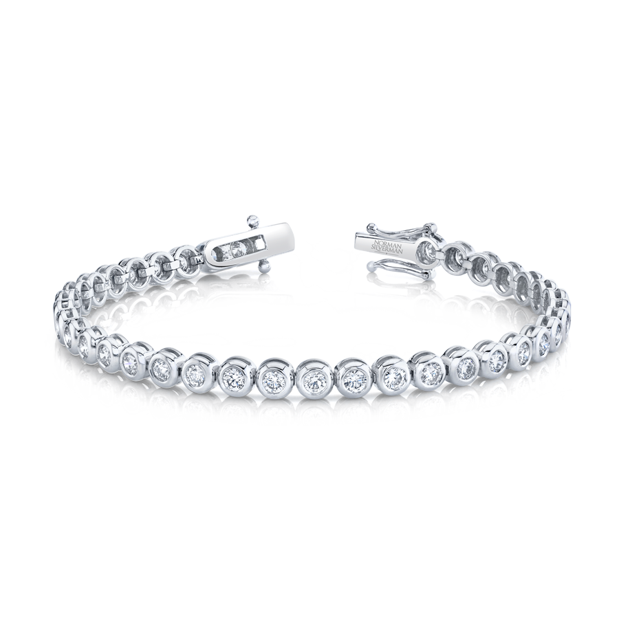 Bezel Set Round Diamond Bracelet