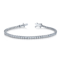Signature Round Diamond Tennis Bracelet - MULTIPLE SIZES - White Gold