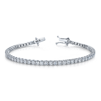 Signature Round Diamond Tennis Bracelet - MULTIPLE SIZES - White Gold
