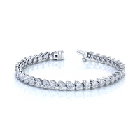 Heart Shape Straight Line Diamond Bracelet