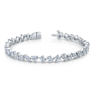 Mixed Shape Straight Line Diamond Bracelet