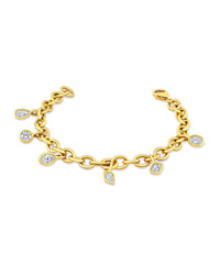 Fancy Shape Diamond Charm Bracelet