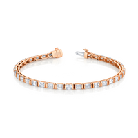 East West Bar Set Emerald Cut Diamond Bracelet