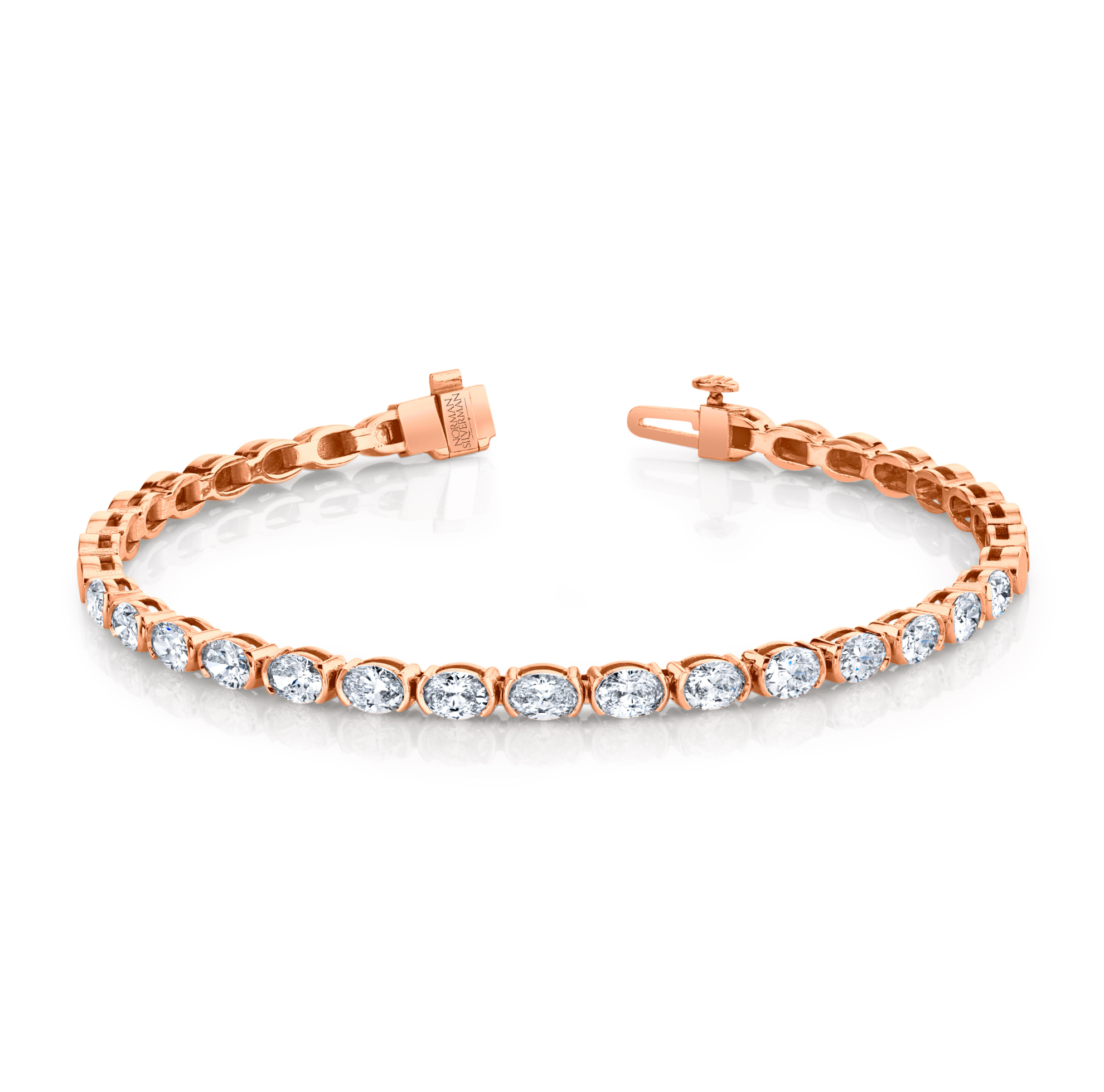 East West Oval Diamond Halfway Bracelet