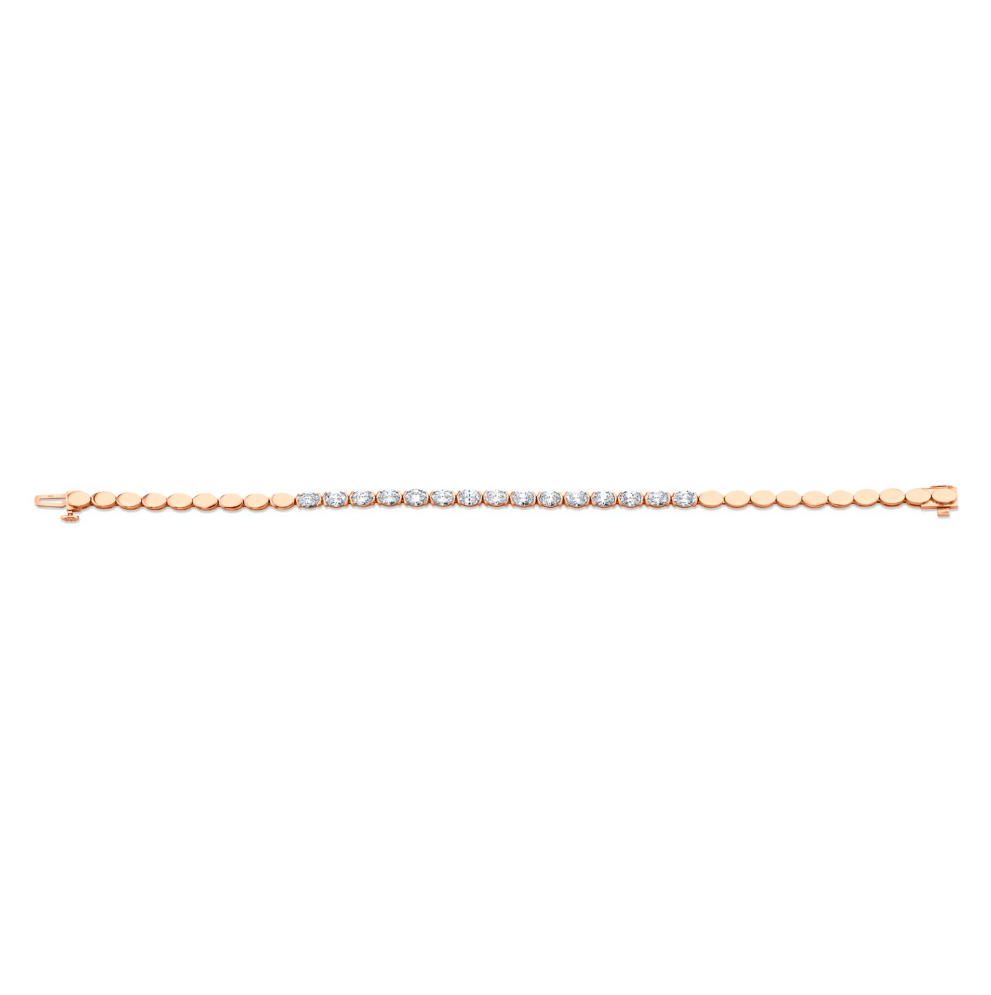 East West Oval Diamond Halfway Bracelet