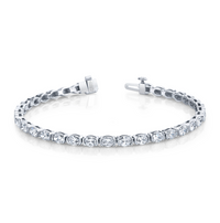 East West Oval Diamond Halfway Bracelet