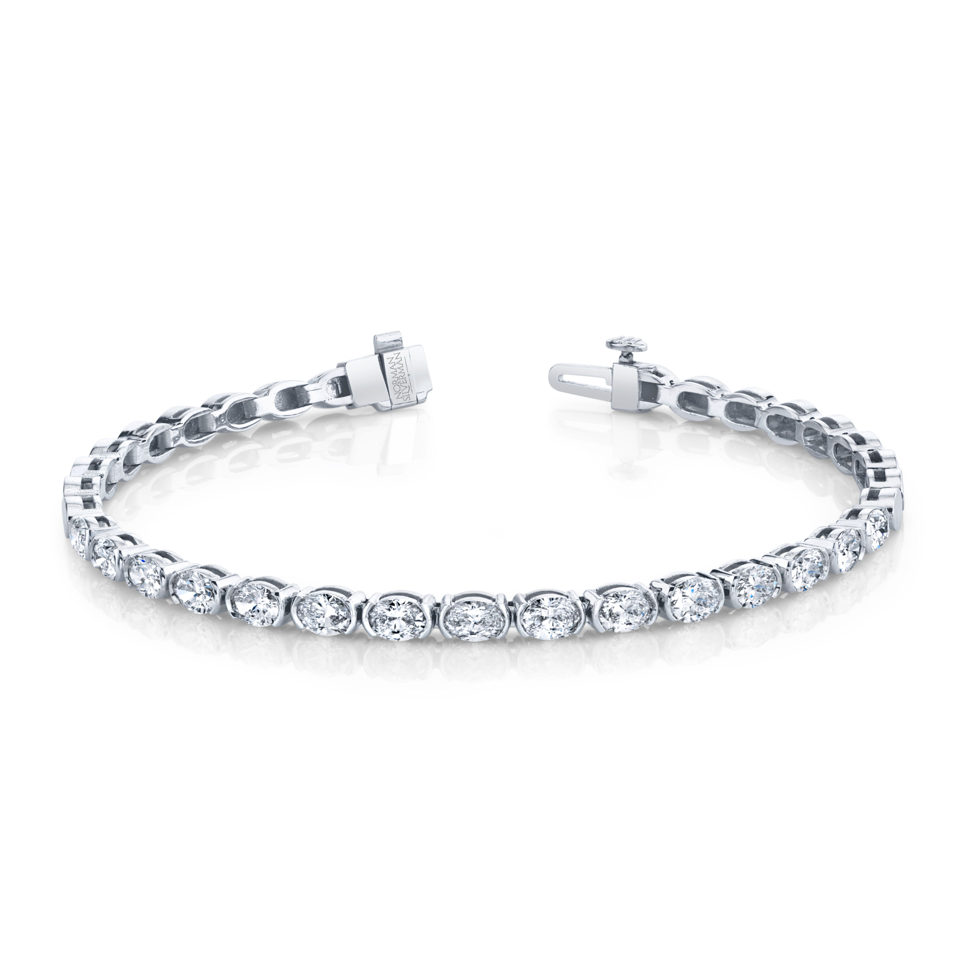 East West Oval Diamond Halfway Bracelet