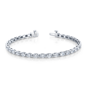 East West Oval Diamond Halfway Bracelet