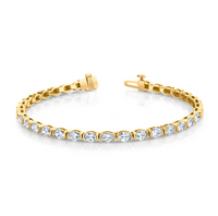 East West Oval Diamond Halfway Bracelet