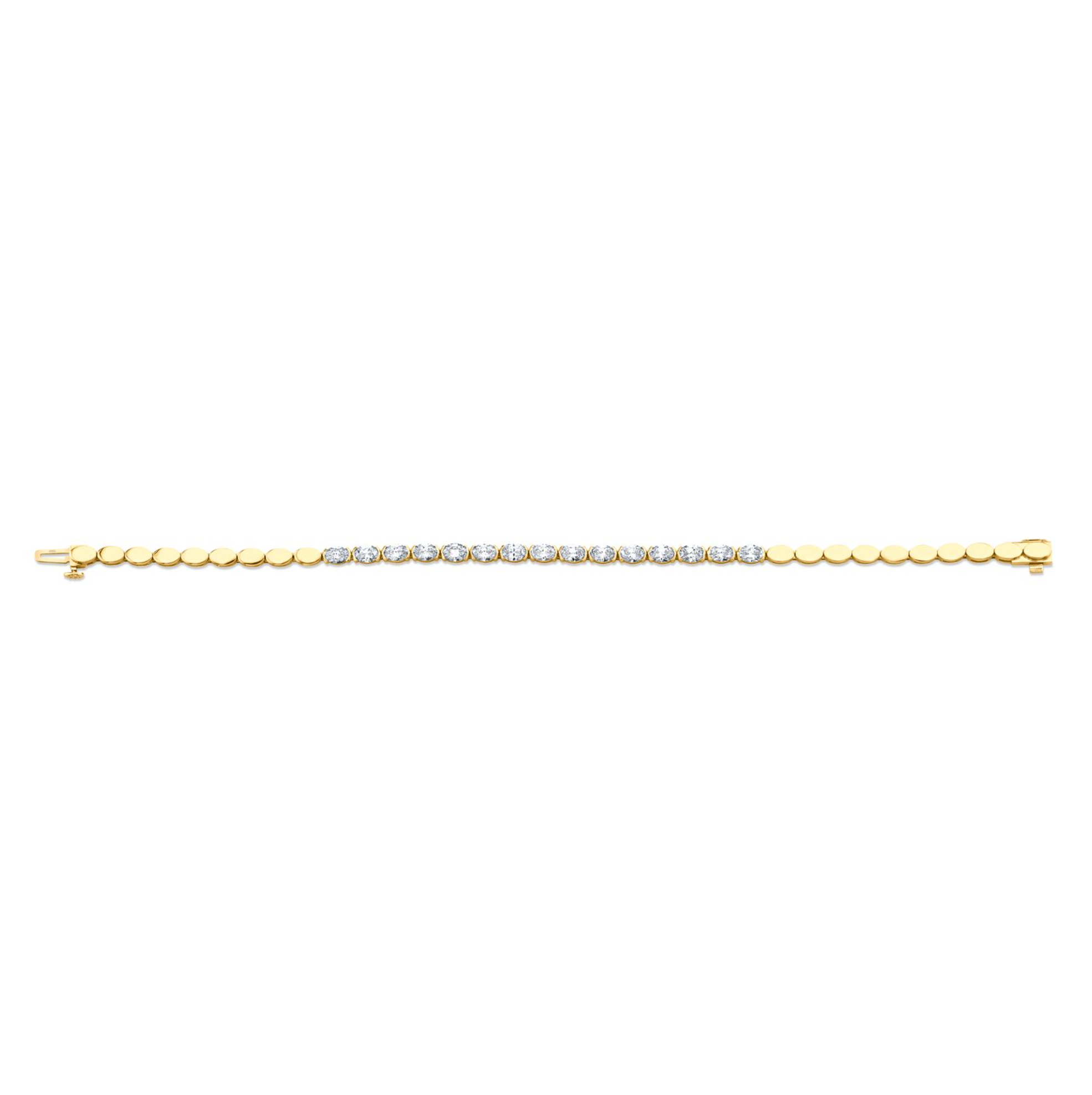 East West Oval Diamond Halfway Bracelet