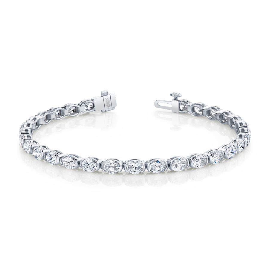 Oval Straight Line Diamond Bracelet