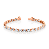 Oval Straight Line Diamond Bracelet