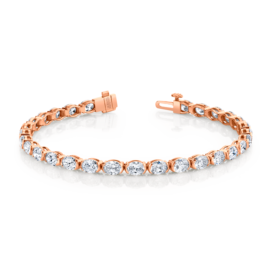Oval Straight Line Diamond Bracelet
