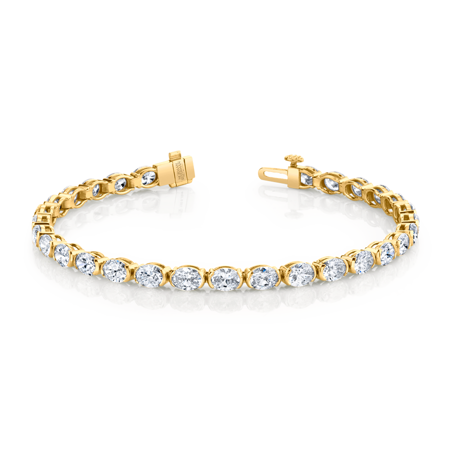 Oval Straight Line Diamond Bracelet