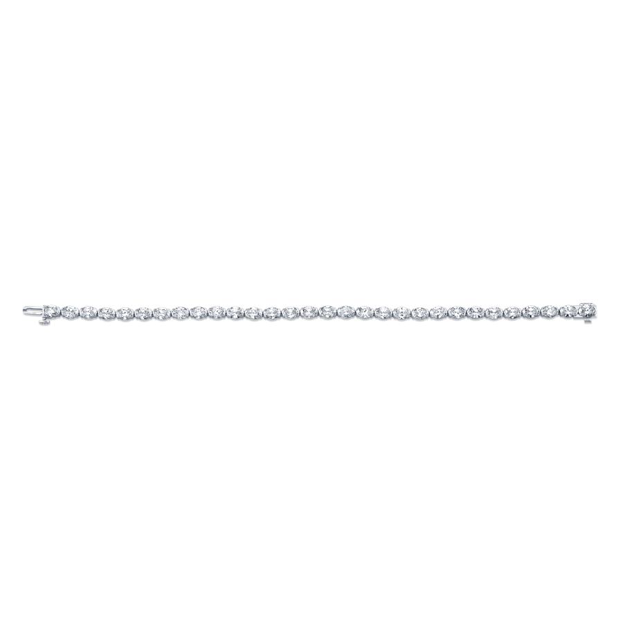 Oval Straight Line Diamond Bracelet