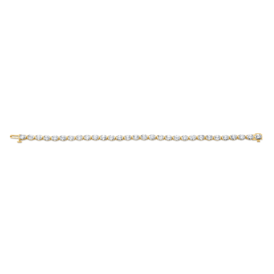 Oval Straight Line Diamond Bracelet