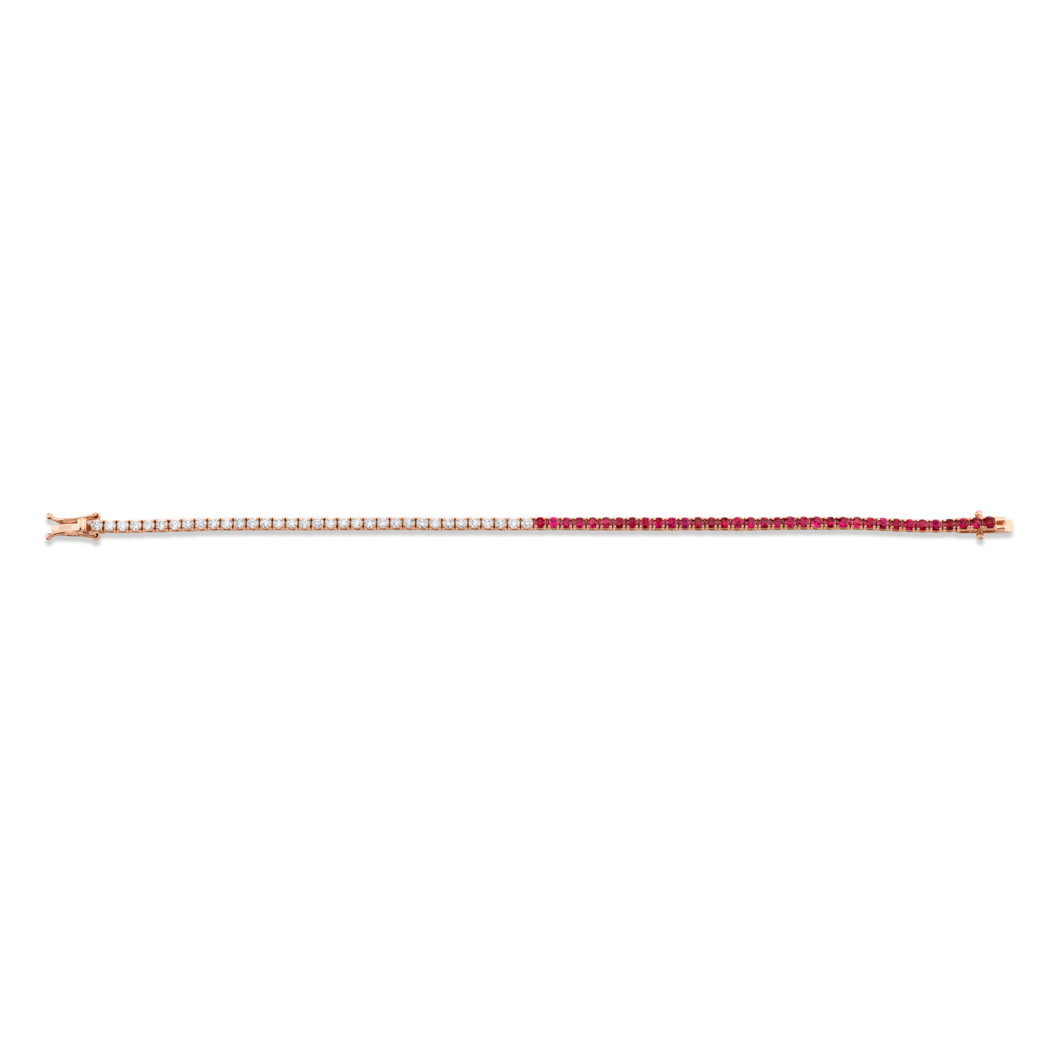 Ruby and Diamond Halfway Bracelet