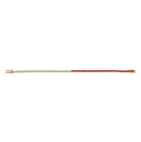 Ruby and Diamond Halfway Bracelet
