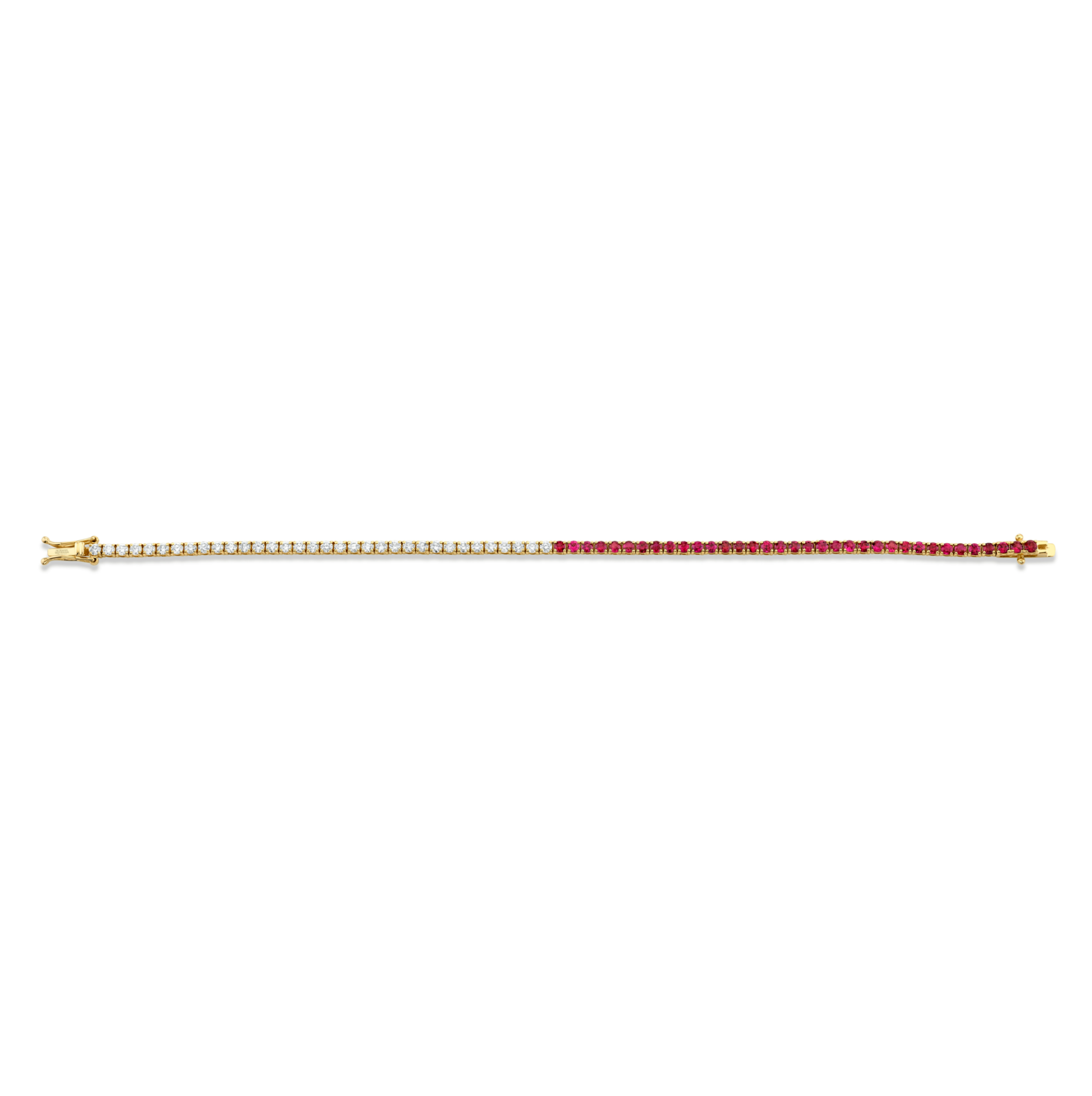 Ruby and Diamond Halfway Bracelet