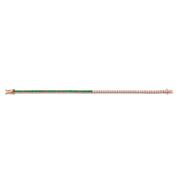 Green Emerald and Diamond Halfway Bracelet