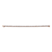 East West Emerald and Oval Diamond Bracelet