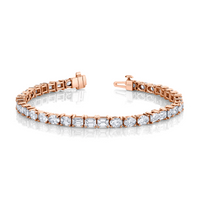 East West Emerald and Oval Diamond Bracelet
