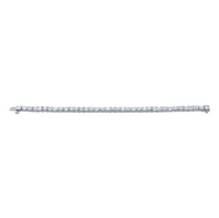 East West Emerald and Oval Diamond Bracelet