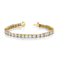 East West Emerald and Oval Diamond Bracelet