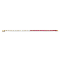 Ruby and Diamond Halfway Bracelet