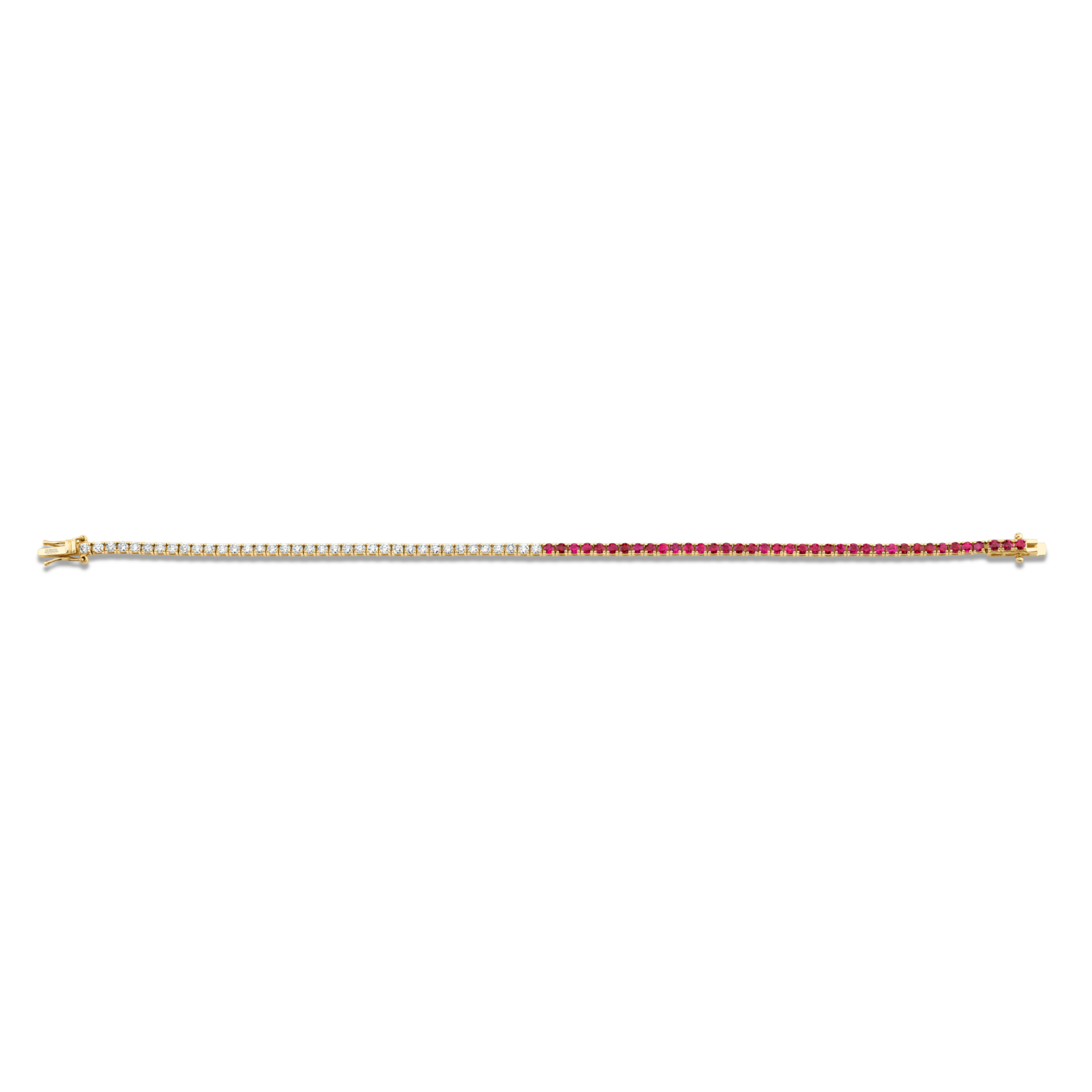Ruby and Diamond Halfway Bracelet