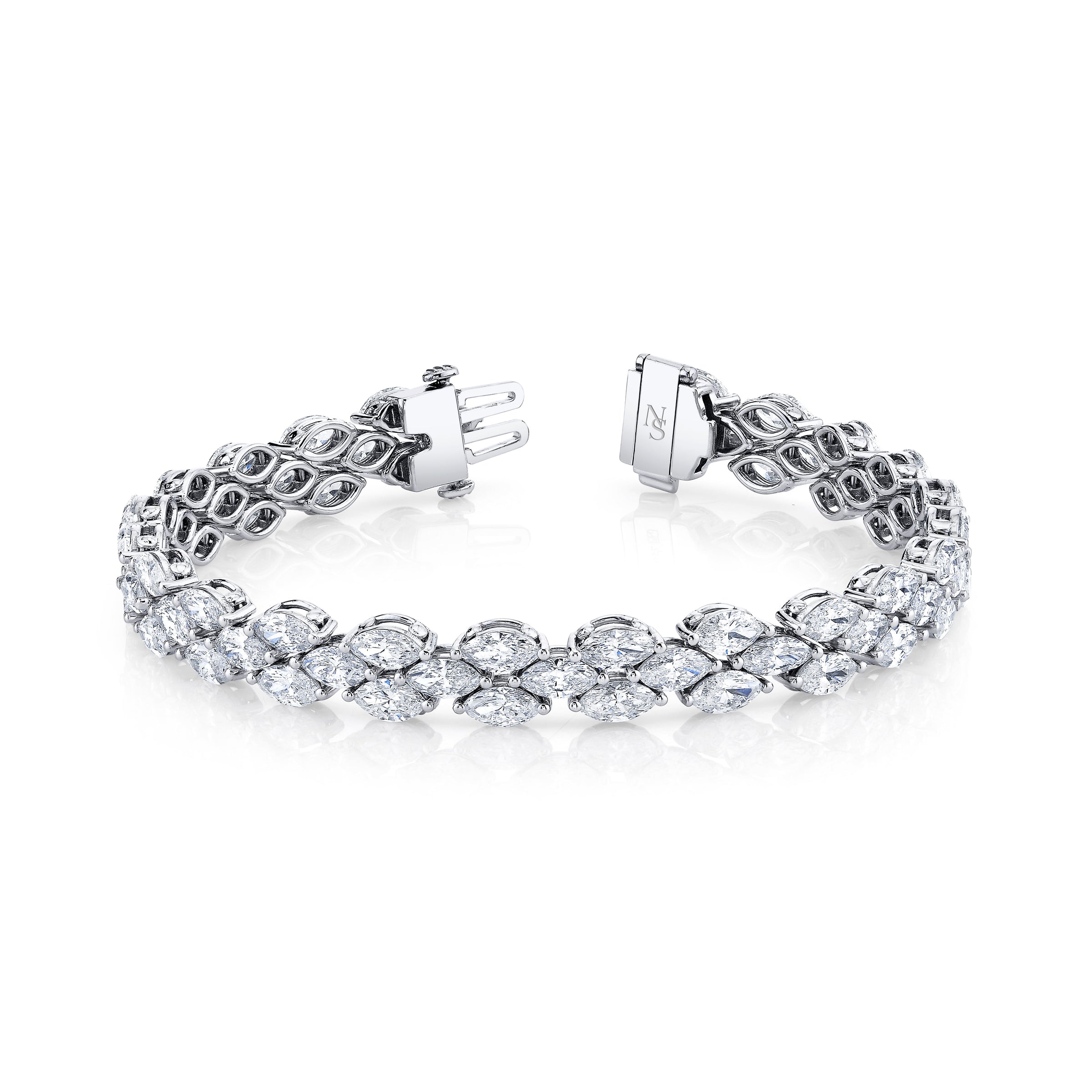 Triple Row Marquise Bracelet