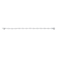 Straight Line Wire Set Bracelet with Marquise Diamonds