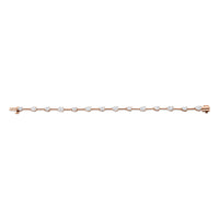 Straight Line Wire Set Bracelet with Pear Diamonds