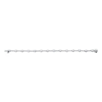 Straight Line Wire Set Bracelet with Pear Diamonds