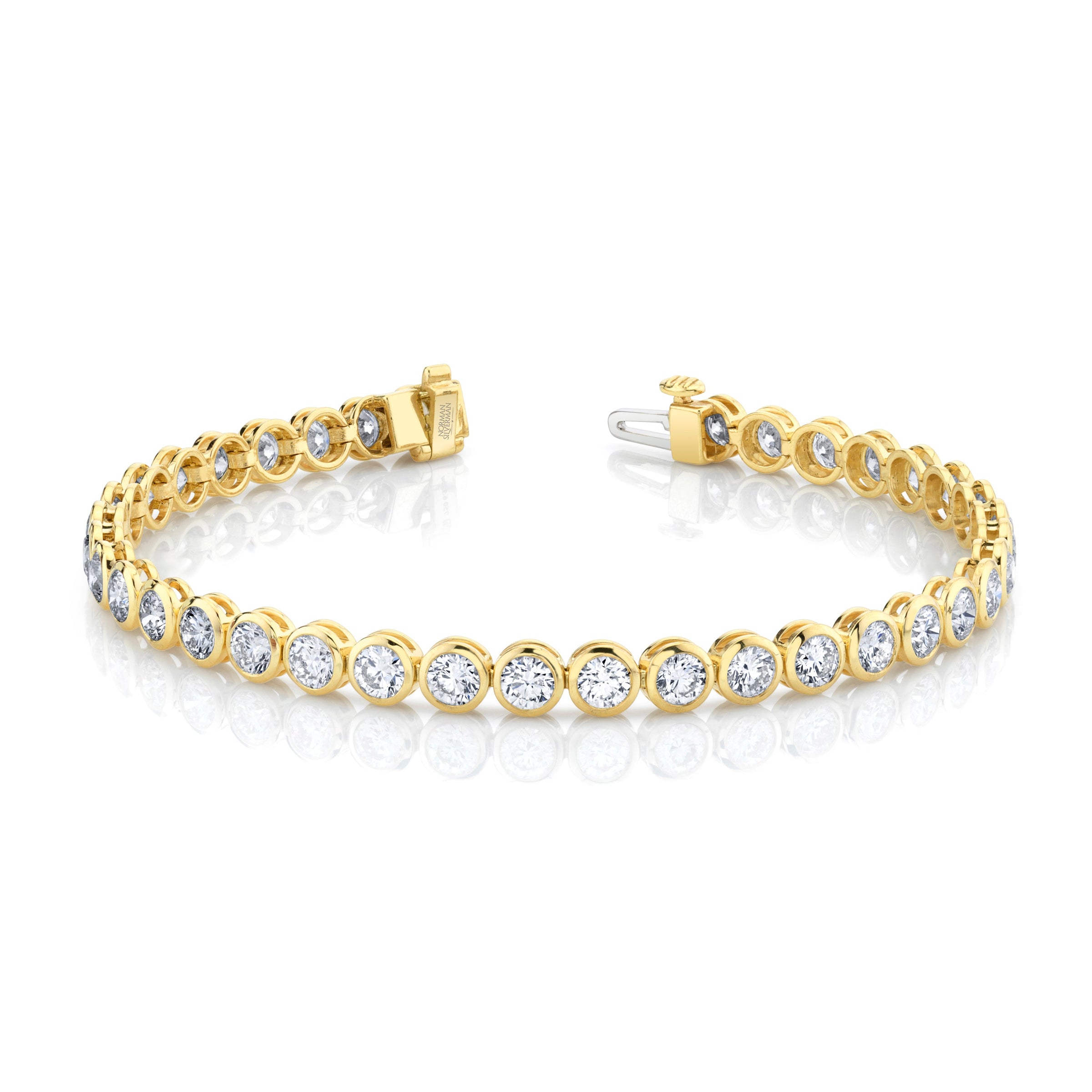 Bezel Set Round Diamond Bracelet