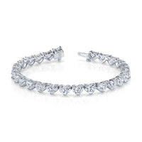 Heart Shape Straight Line Diamond Bracelet