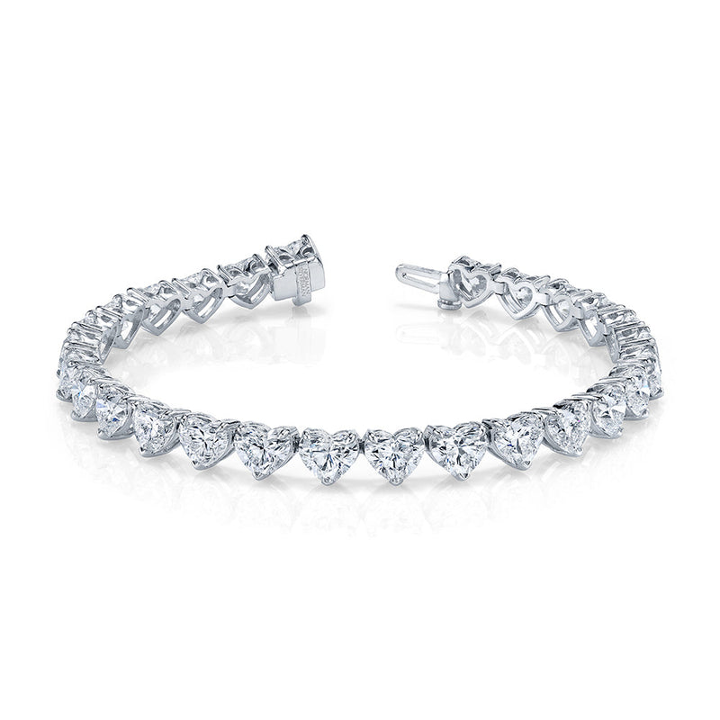 Heart Shape Straight Line Diamond Bracelet