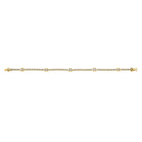 Straight Line Station Bracelet With Emerald Cut Accents