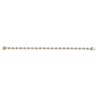 Straight Line Wire Set Bracelet with Oval Diamonds