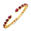 Ruby Pear Shape Hinged Bangle
