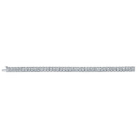 Double Row Radiant Diamond Straight Line Bracelet