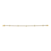 Straight Line Station Bracelet With Mixed Shape Accents