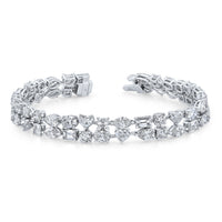 Double Row Fancy Shape Diamond Bracelet
