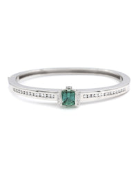 Pariba Tourmaline and Diamond Bangle Bracelet in Gold