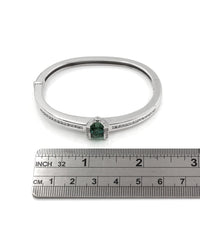 Pariba Tourmaline and Diamond Bangle Bracelet in Gold