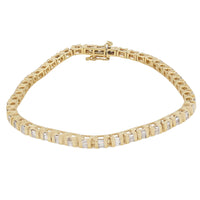 Tapered Baguette Diamond Inline Bracelet