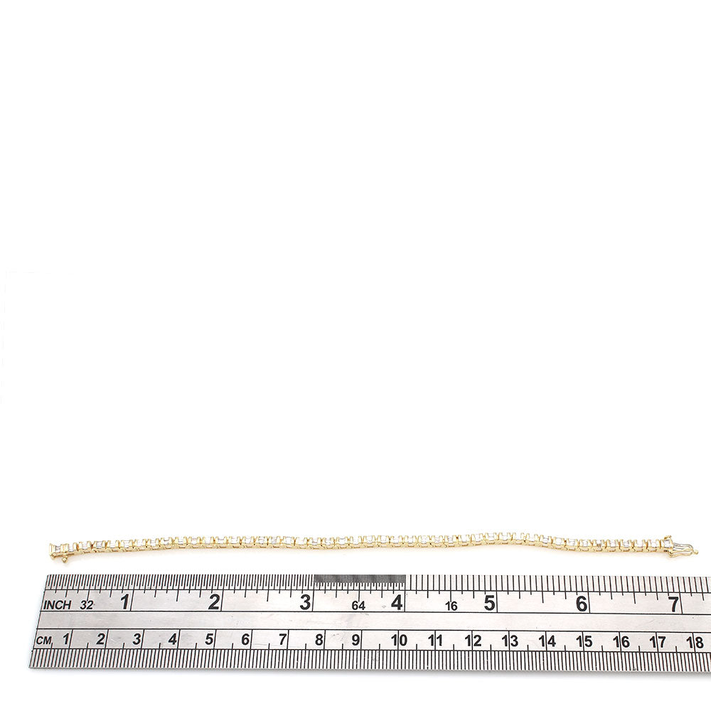 Tapered Baguette Diamond Inline Bracelet